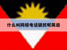 什么叫网络电话骚扰呢英语
