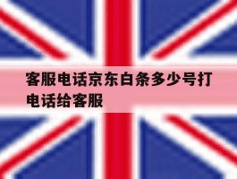 客服电话京东白条多少号打电话给客服