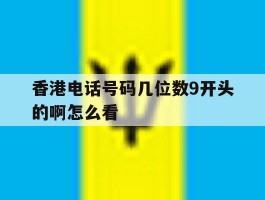 关于香港电话号码几位数9开头的啊怎么看的信息