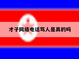 才子网络电话骂人是真的吗