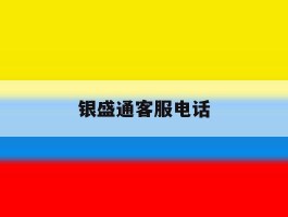 银盛通客服电话