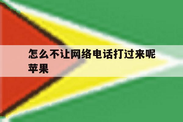 怎么不让网络电话打过来呢苹果 怎么不让网络电话打过来呢苹果