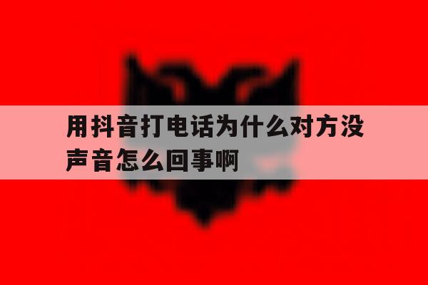 包含用抖音打电话为什么对方没声音怎么回事啊的词条 包含用抖音打电话为什么对方没声音怎么回事啊的词条