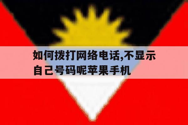 如何拨打网络电话,不显示自己号码呢苹果手机的简单介绍 如何拨打网络电话,不显示自己号码呢苹果手机的简单介绍